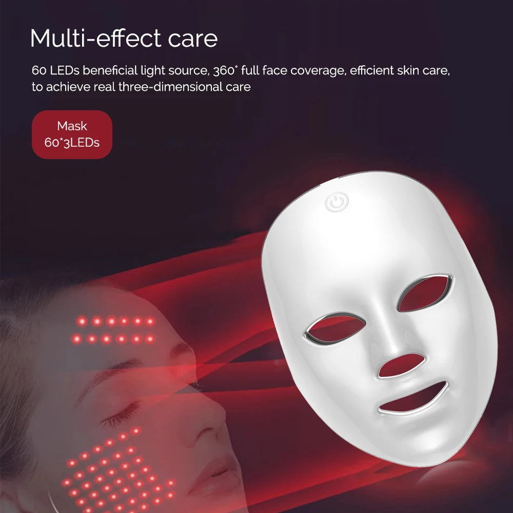GlowPulse 7-Color LED Face & Neck Therapy Mask