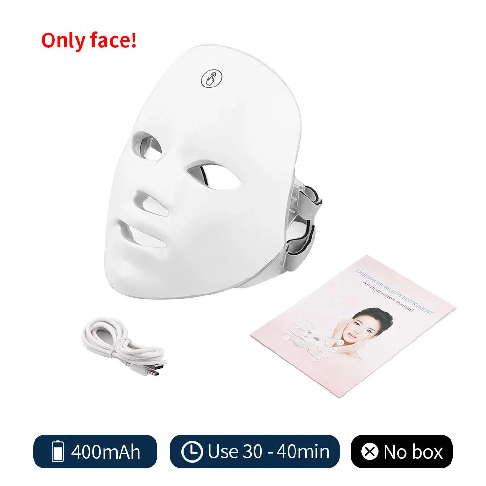 GlowPulse 7-Color LED Face & Neck Therapy Mask