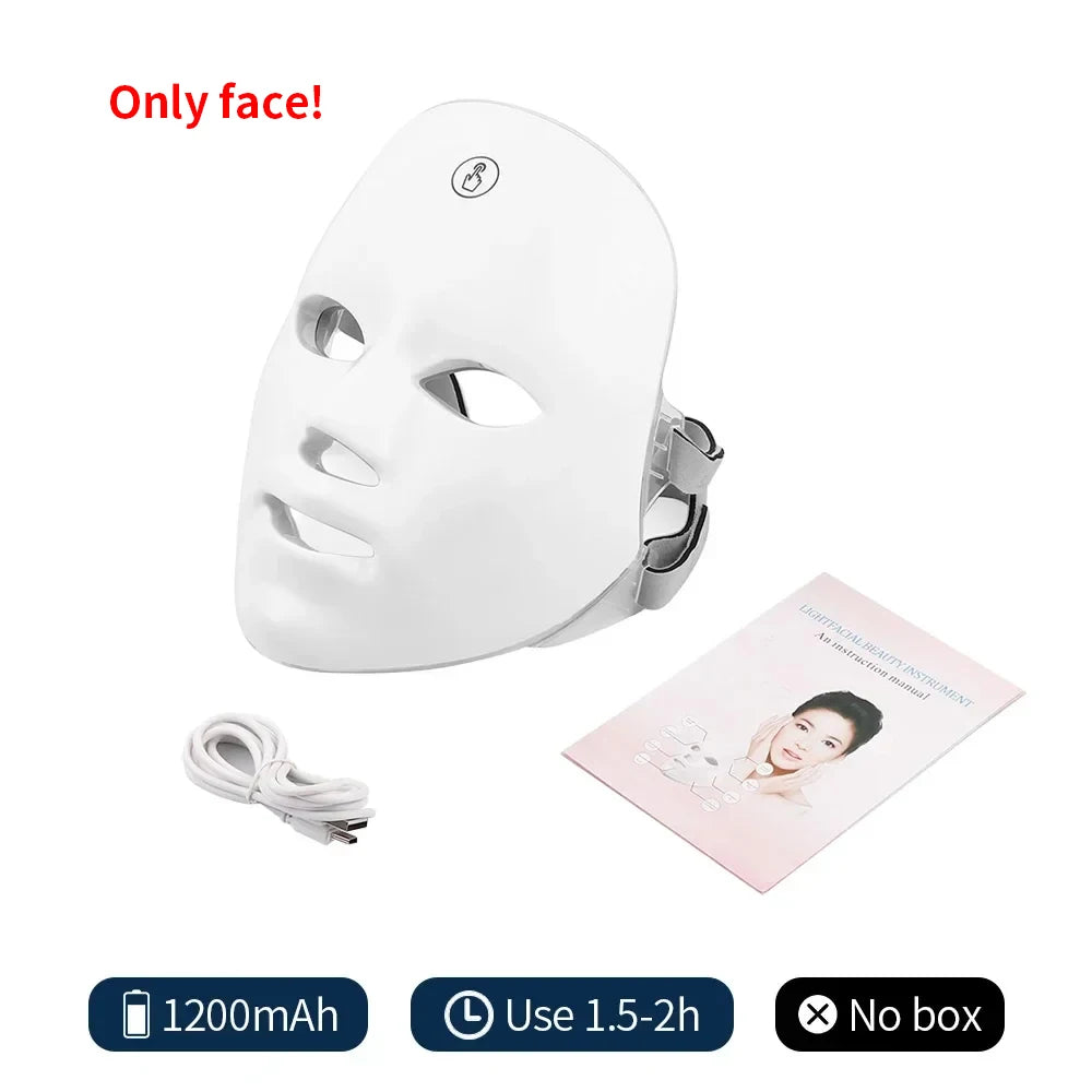 GlowPulse 7-Color LED Face & Neck Therapy Mask