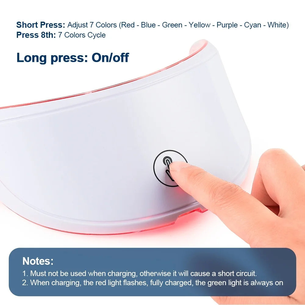 GlowPulse 7-Color LED Face & Neck Therapy Mask