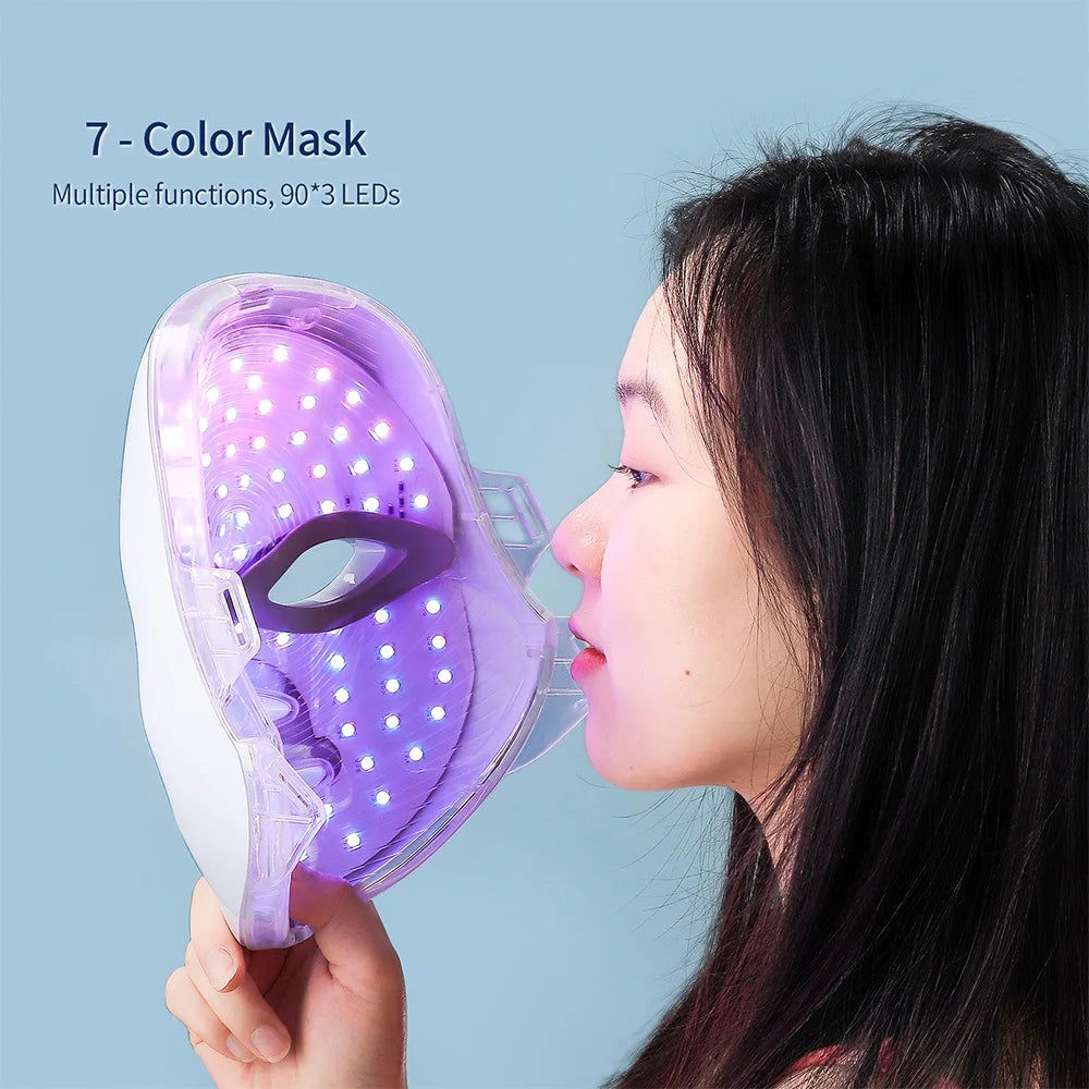 GlowPulse 7-Color LED Face & Neck Therapy Mask