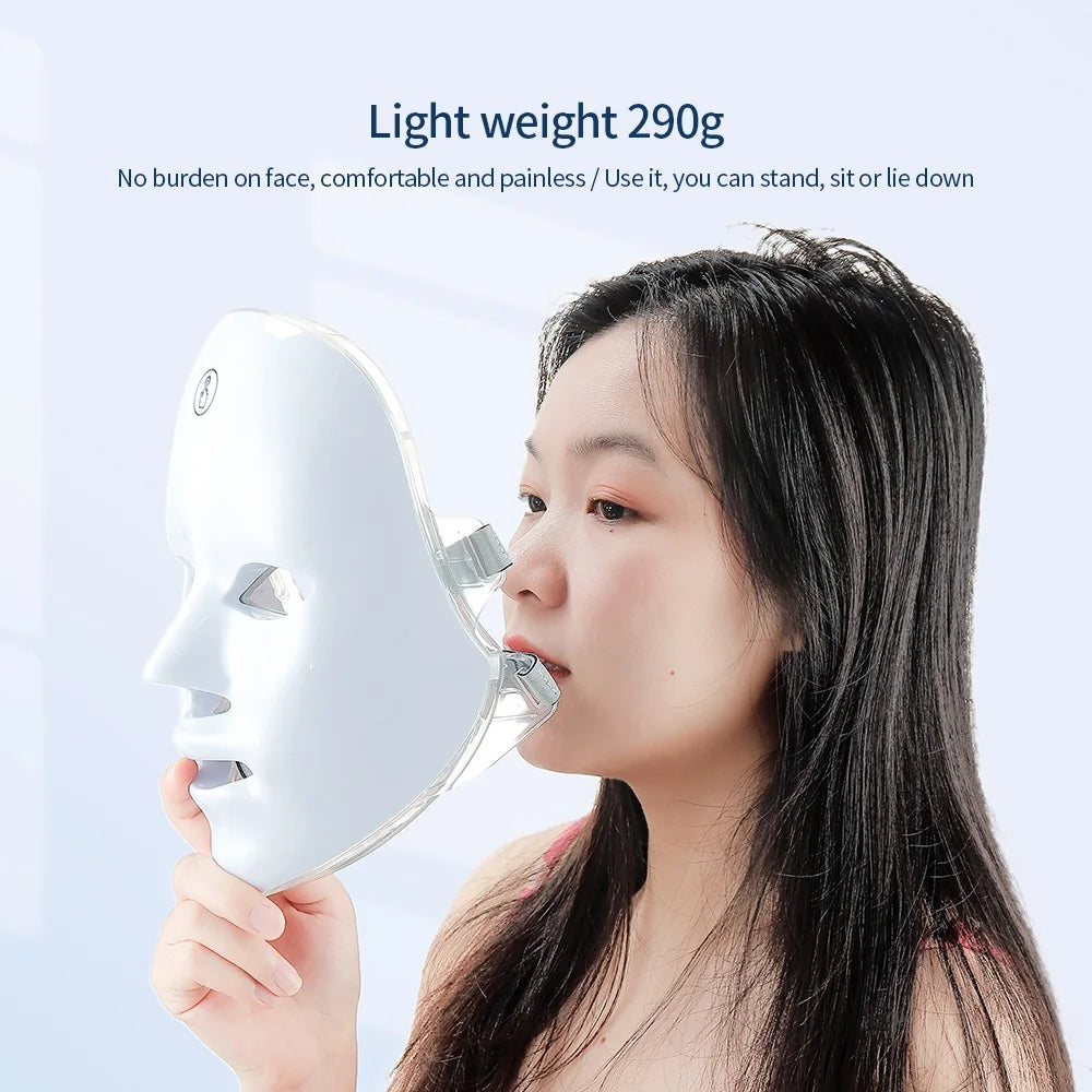 GlowPulse 7-Color LED Face & Neck Therapy Mask